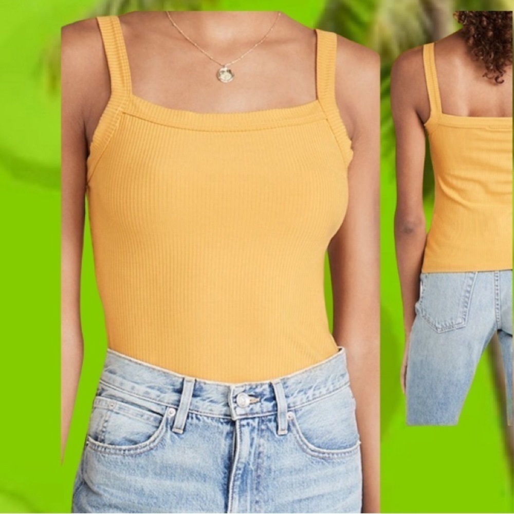 Reformation Rochelle Size Lg  NWT OCHRE color (mustard) Brat Girl Summer - Picture 2 of 10